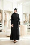 Double-Sleeve Abaya - Black
