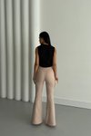 Bej İspanyol Paça Kumaş Pantolon