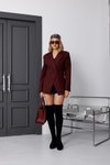 Bordo Salaş Vatkalı Business Ceket