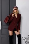 Bordo Salaş Vatkalı Business Ceket