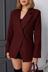 Bordo Salaş Vatkalı Business Ceket