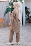 Vizon Kimono Bağlama Detaylı Tesettür Takım