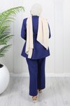 İndigo Soft Blazer Tesettür İkili Takım