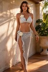 Beyaz Asena Stil Bikini Pareo Set