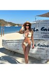Beyaz Gold Hue Detaylı Bikini Takım
