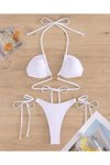 Beyaz Halka Detaylı Bikini