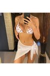 Beyaz Vigocasey Bikini Pareo Set