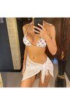 Beyaz Vigocasey Bikini Pareo Set