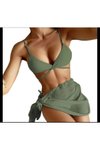 Haki Yeşil Pareolu Bikini Set