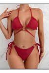 Kırmızı Halka Detaylı Bikini