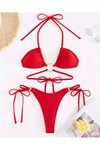 Kırmızı Halka Detaylı Bikini