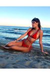 Kırmızı Halka Detaylı Bikini