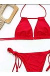 Kırmızı Mina Bikini Takım