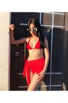 Kırmızı Redmia Bikini Pareo Set