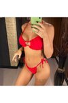 Kırmızı Tanya Bikini Takım
