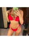 Kırmızı Tanya Bikini Takım