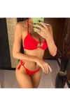 Kırmızı Tanya Bikini Takım