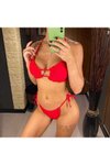Kırmızı Tanya Bikini Takım