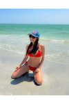 Kırmızı Taşlı Bikini Takım