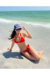 Kırmızı Taşlı Bikini Takım