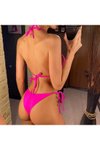 Pembe Kellabela Bikini Takım