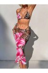 Renkli Bikini Pareo Set