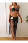 Siyah Asena Stil Bikini Pareo Set