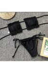 Siyah Büzgülü Bikini