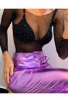 Siyah Kristal Taşlı Body