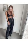 Siyah Kristal Taşlı Büstiyer