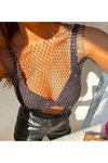 Siyah Kristal Taşlı Büstiyer