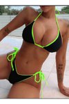Siyah Rengarenk Bikini Set