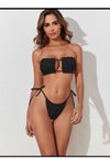 Siyah Santoz Büzgülü Bikini