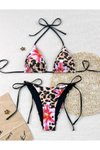 Siyah Tropikal Bikini Takım