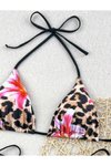 Siyah Tropikal Bikini Takım