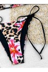 Siyah Tropikal Bikini Takım