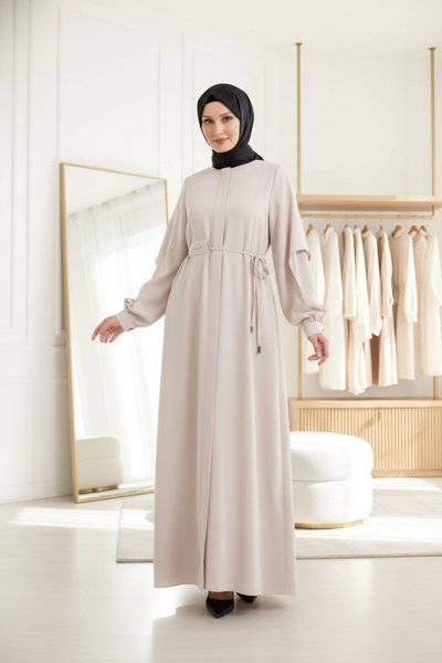 Double-Sleeve Abaya - Beige
