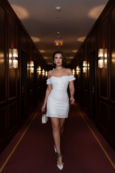 Mini Aerobin Ruched Dress - White